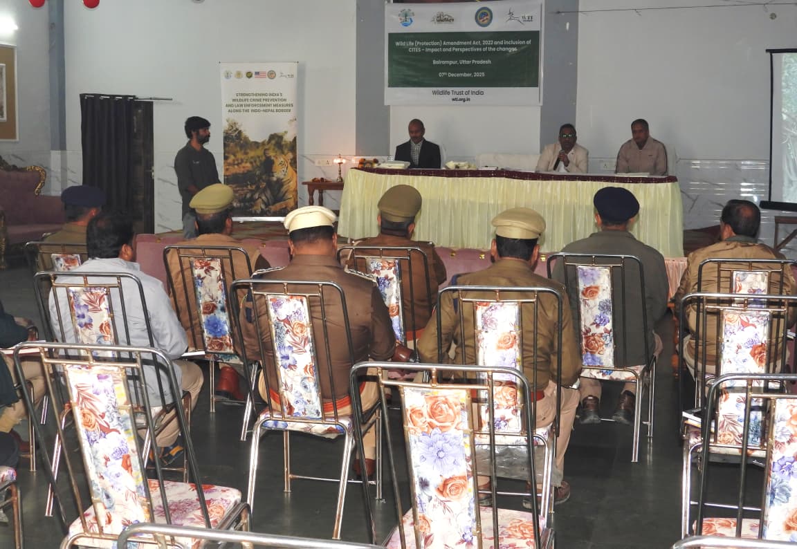 वाइल्डलाइफ ट्रस्ट ऑफ इंडिया द्वारा वन्यजीव अपराध नियंत्रण पर आधारित कार्यक्रम का किया गया आयोजन।